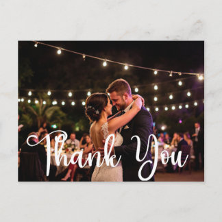 Postal Blissful Wedding Thank You Postcard