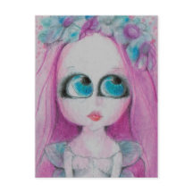 Blithe a Pink flower hada deseando silenciosamente