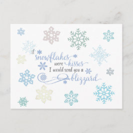 Postal Blizzard de los besos de nieve en vacaciones de in
