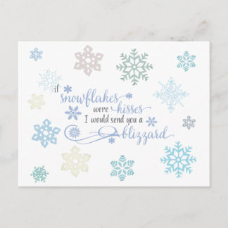 Postal Blizzard de los besos de nieve en vacaciones de in
