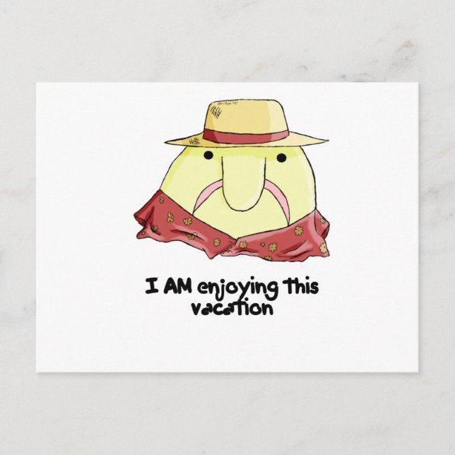 Postal Blobfish de vacaciones (Anverso)