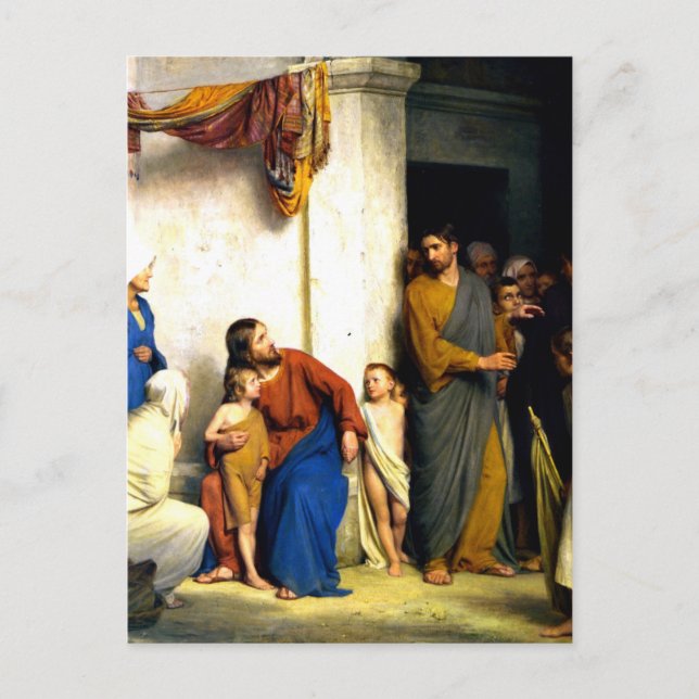 Postal Bloch - Que los niños pequeños se me acerquen (Anverso)