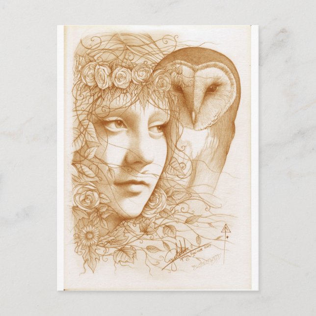 Postal Blodeuwedd (Anverso)