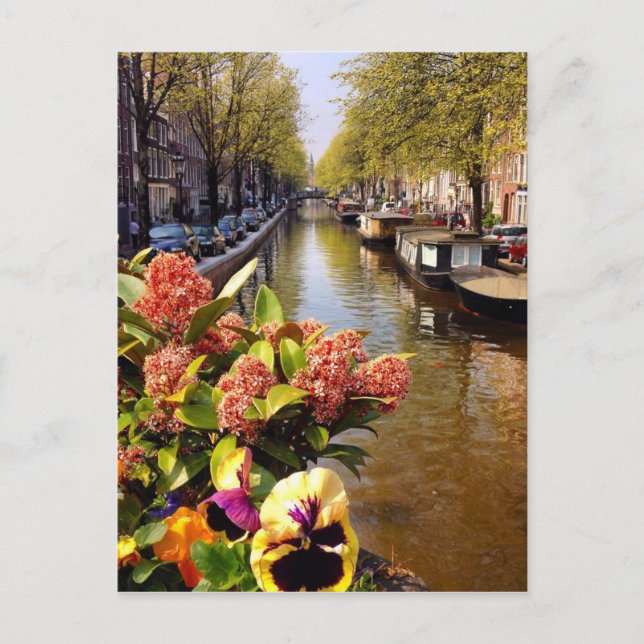 Postal Bloemgracht el día de la caída del canal de Ámster (Anverso)