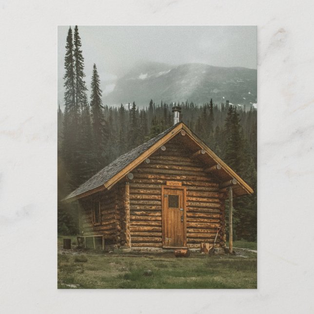 Postal BLOG CABIN IN MOUNTAINS Postcards (Anverso)