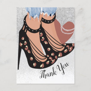 Postal Blogger de Moda Chic Belleza Fashionista Brillante