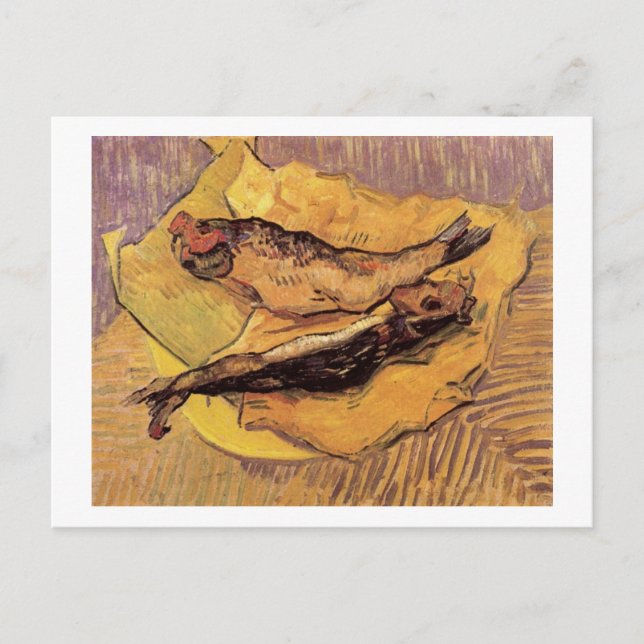 Postal Bloggers sobre papel amarillo, Vincent van Gogh (Anverso)