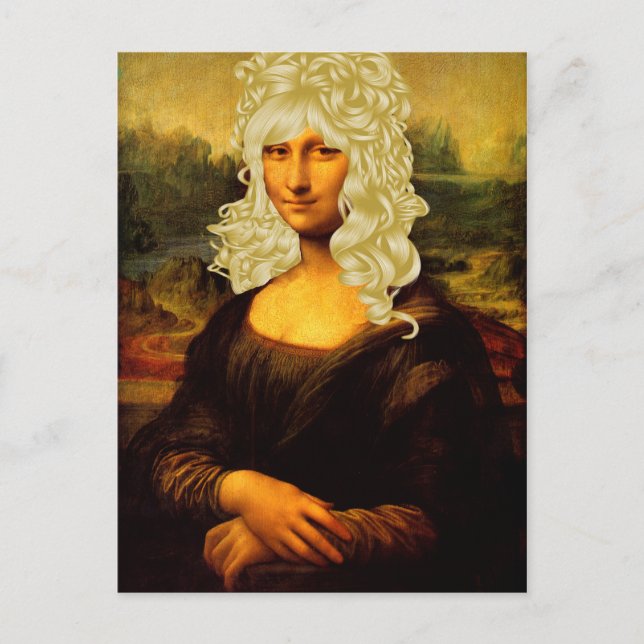 Postal Blonde Mona Lisa (Anverso)