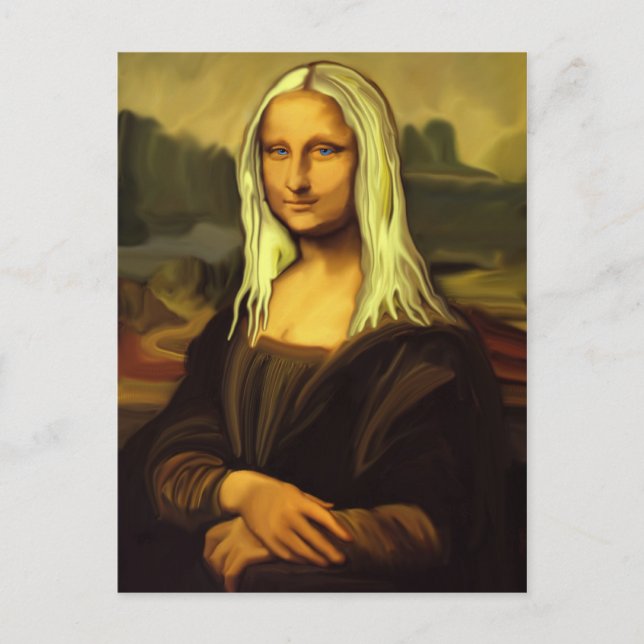 Postal Blonde Mona Lisa (Anverso)