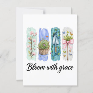 Postal Bloom con arte floral Grace Garden