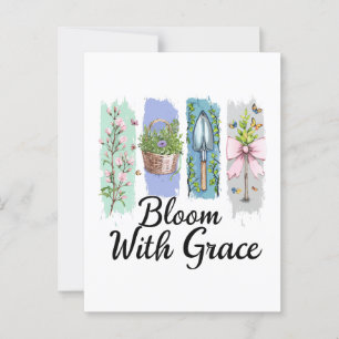 Postal Bloom con arte floral Grace Garden