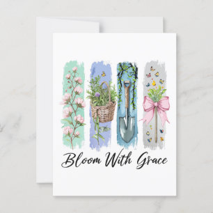 Postal Bloom con arte floral Grace Garden