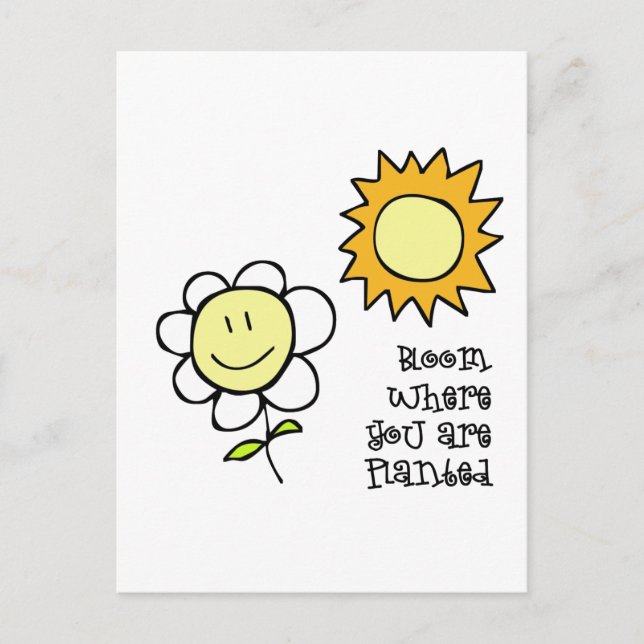 Postal Bloom Donde Te Plantan (Anverso)