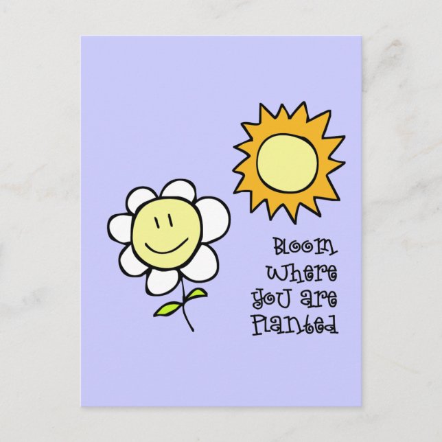 Postal Bloom Donde Te Plantan (Anverso)