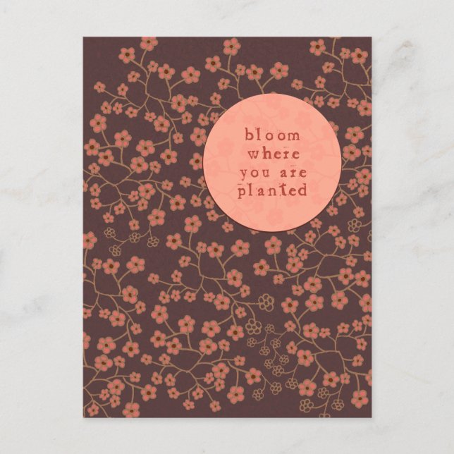 Postal Bloom Donde Te Plantan (Anverso)