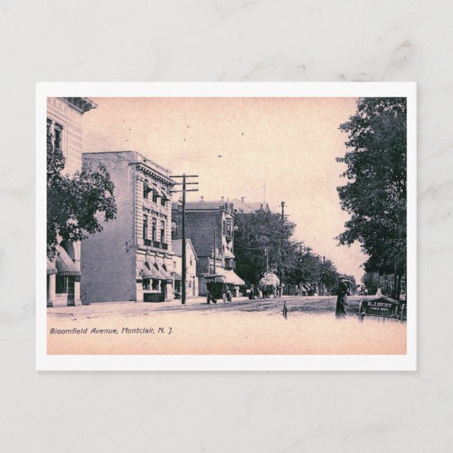 Postal Bloomfield Ave., Montclair NJ 1906 (Anverso)