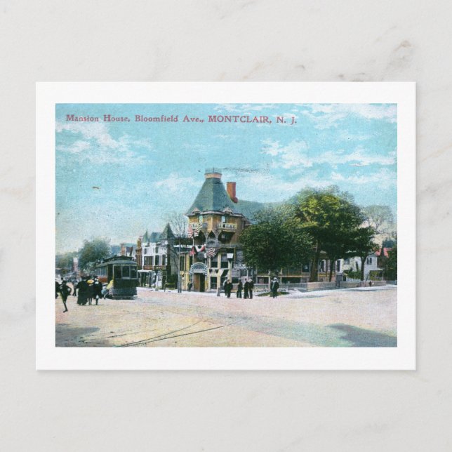 Postal Bloomfield Ave., Montclair NJ 1908 (Anverso)