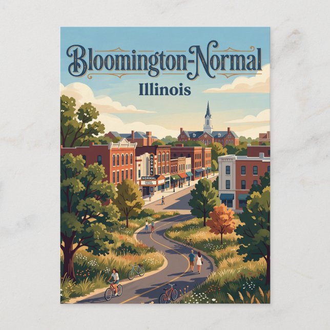 Postal Bloomington-Normal, Illinois (Anverso)
