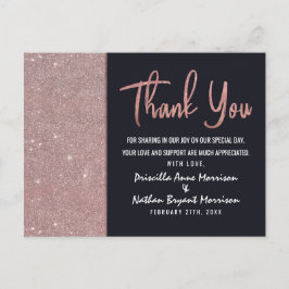 Postal Bloque de color Rosa de la Marina Gold Purpurina G
