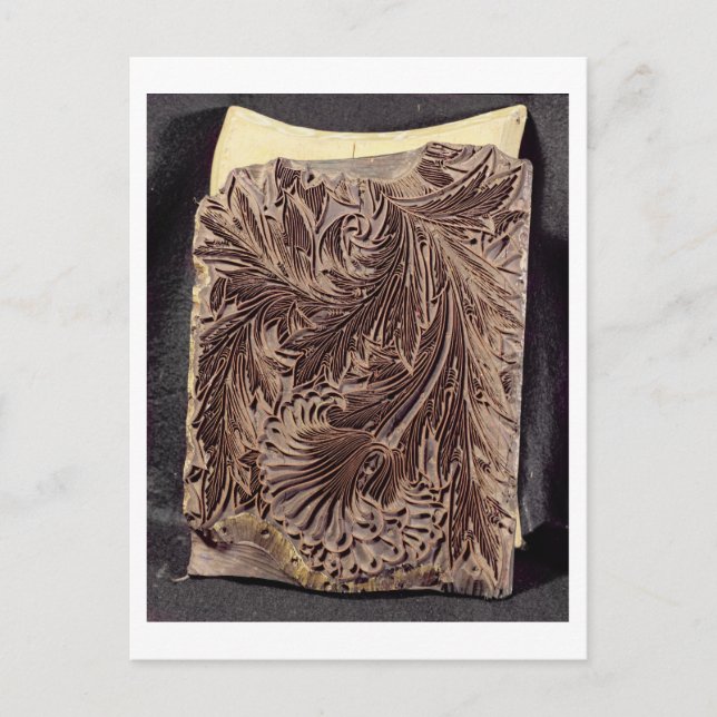 Postal Bloque de impresión de diseño de tulipanes, 1875 ( (Anverso)