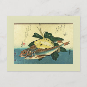 Postal Bloque de madera japonés