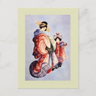 Postal Bloque de madera japonés