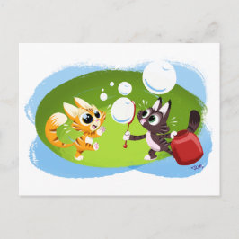 Postal BLOQUEANDO BURBUJAS GATOS por Jeff Willis