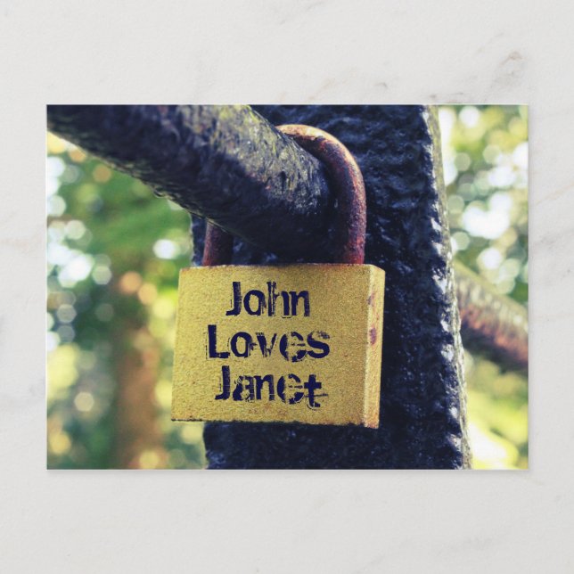 Postal Bloqueo de amor (efecto de proceso cruzado) (Anverso)