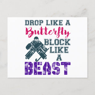 Postal Bloqueo de granero de hockey como bestia