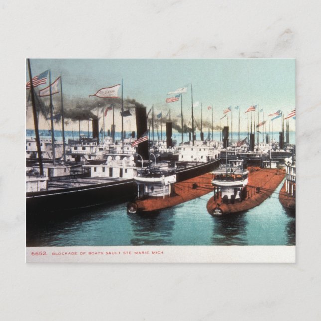 Postal Bloqueo en Sault Ste Marie - Viñeta (Anverso)