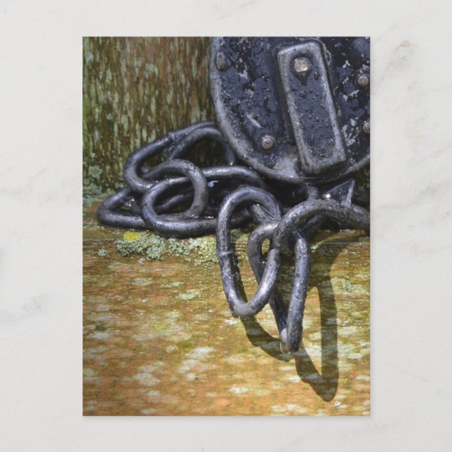 Postal Bloqueo y cadena ferroviaria de época (Anverso)