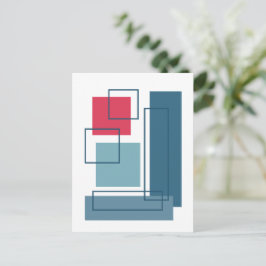 Postal Bloques abstractos 1 Diseño geométrico