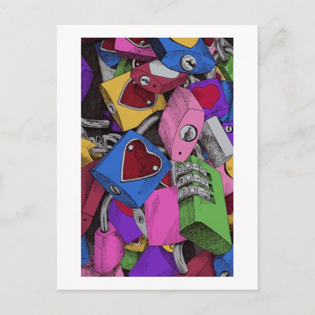 Postal Bloques de amor (Anverso)