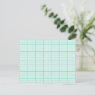 Postal Bloques de azulejos azules con patrones