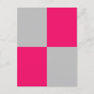 Postal Bloques de color rosa y gris calientes