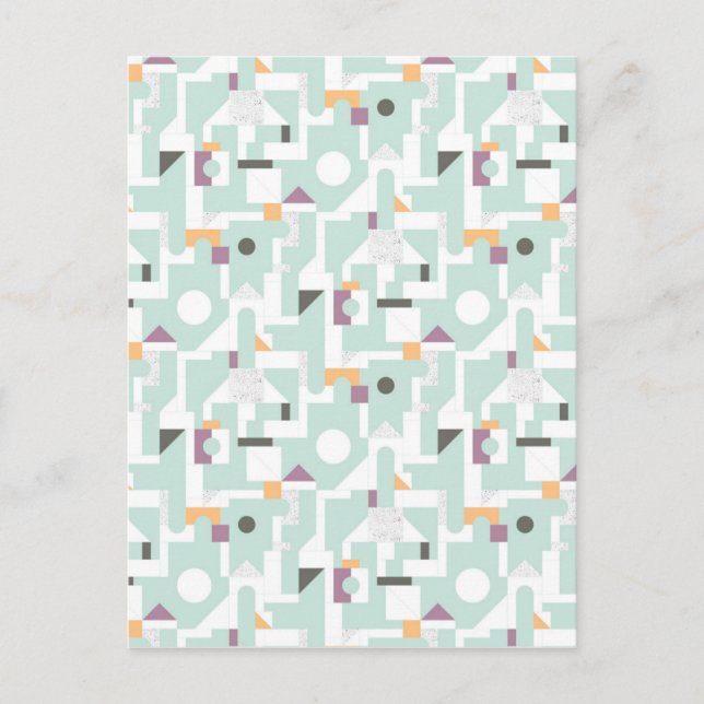 Postal Bloques de construcción - azul (Anverso)