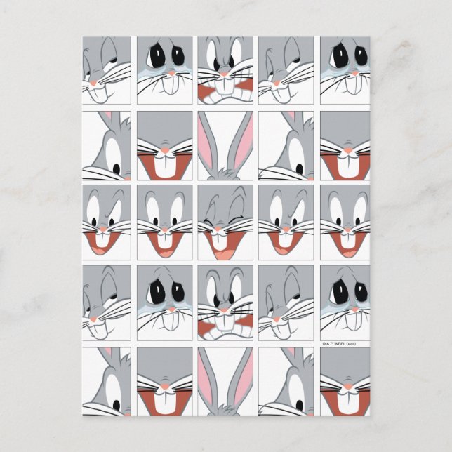 Postal Bloques de expresiones BUGS BUNNY™ (Anverso)