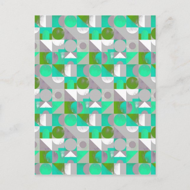 Postal Bloques de juguete pequeños - verde (Anverso)