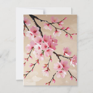 Postal Blossom de cerezos Brands Art - Sakura rosa elegan
