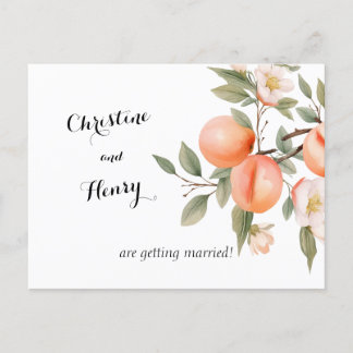 Postal Blossom Peach Save the Date