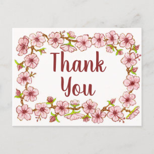Postal Blossoms Border~Tarjeta de agradecimiento 3