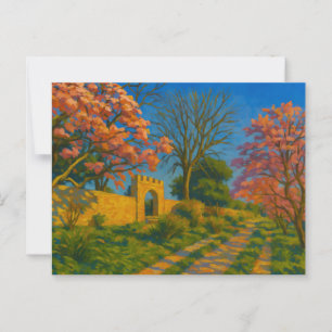 Postal Blossoms gemelos - Pintado de senderos de jardín t