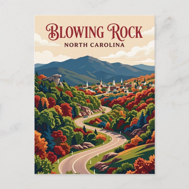 Postal Blowing Rock EE. UU. (Anverso)