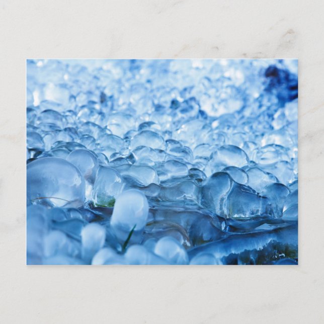 Postal Blue Abstract Crystals Water Drots (Anverso)