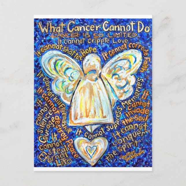 Postal Blue &amp; Angel de Cáncer de Oro - Grande (Anverso)