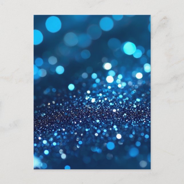 Postal Blue and silver glitter (Anverso)