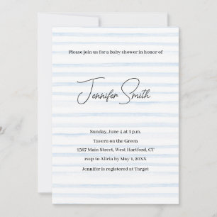 postal BLUE BABY SHOWER INVITATION