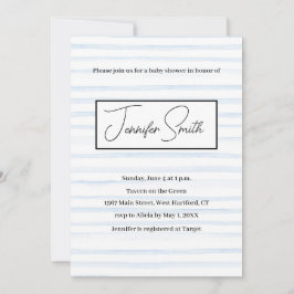 postal BLUE BABY SHOWER INVITATION