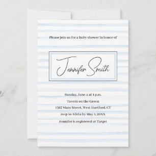 postal BLUE BABY SHOWER INVITATION
