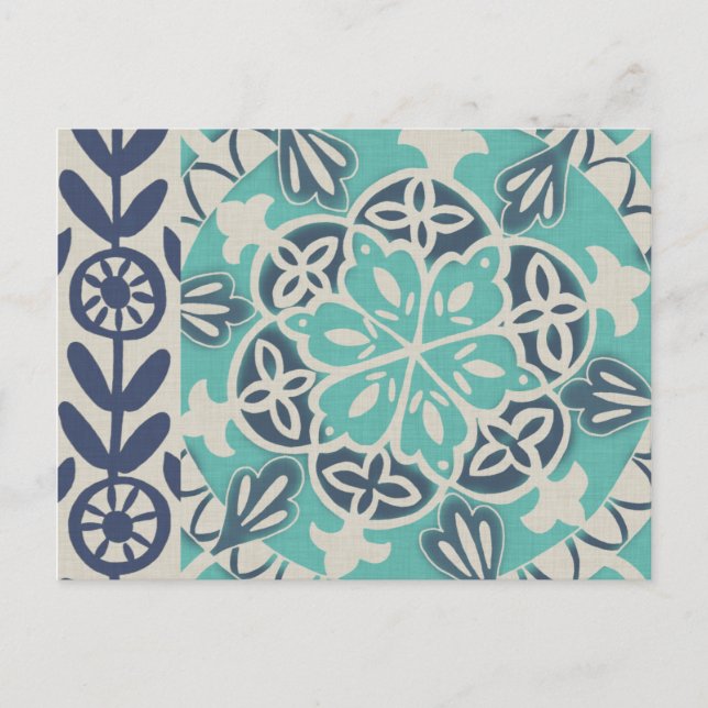 Postal Blue Batik Tile I (Anverso)